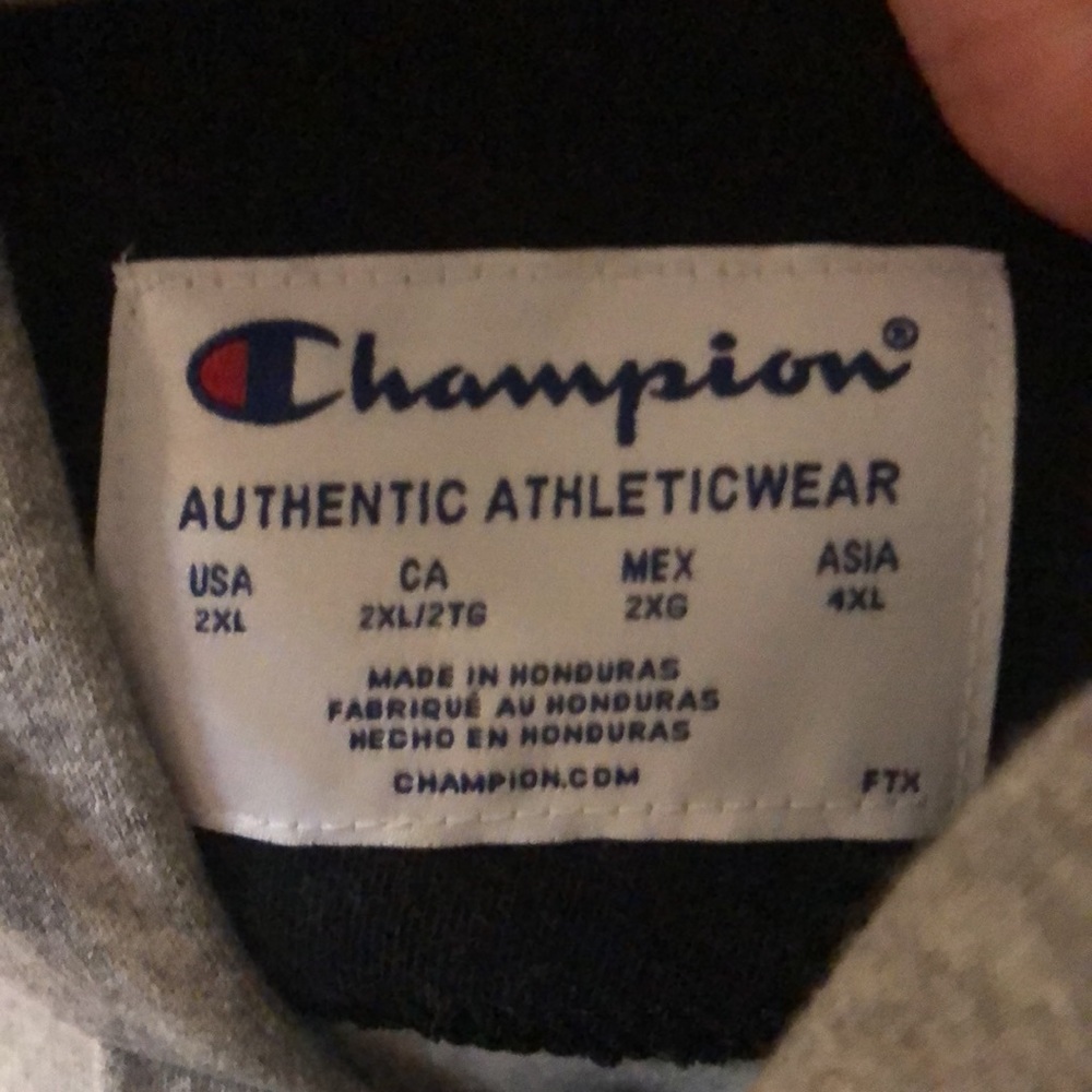 New men’s champion grey hoodie size 2xl - Picture 4 of 5